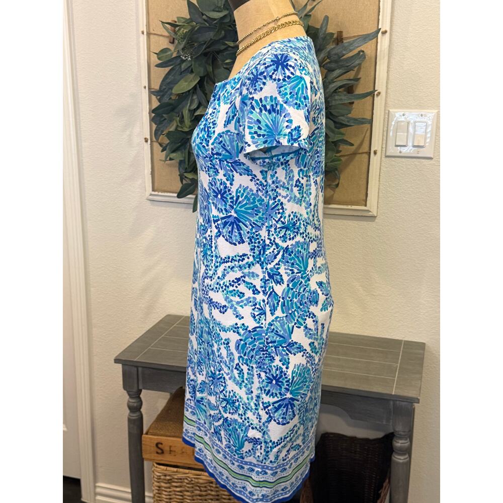 LILLY PULITZER Sophieletta Dress Turquoise Oasis Shell Me You Love Me size S0 - Picture 5 of 10